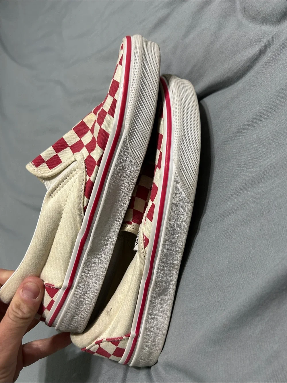 Vans Slip-On Checkerboard Red and Cream
